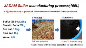 How to make powerful natural organic fungicide the JADAM Sulfur. (how to melt sulfur without fire)